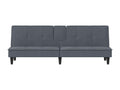 Sofa bed with cup holders, dark grey velvet 90035WGXG