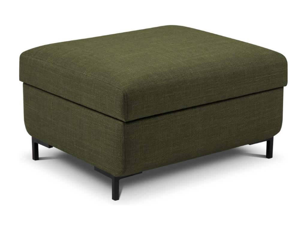 Bohometop - Ottoman with storage in green structured fabric - 87x72x46cm 67944LPEU