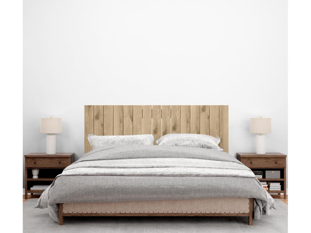 Bohometop Recycled Wood Headboard, Bohometop Vertical Pallet Style, 145x46 cm, Fits 135/140 cm Beds - Cambrian Wood 19894SSXM