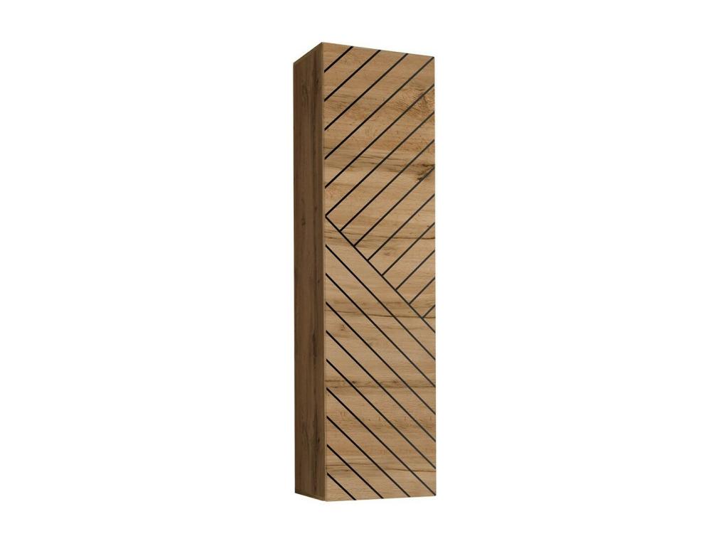 Bohometop living room furniture set in white and oak. Features a glossy finish and a milled oak effect. 53224HWKM