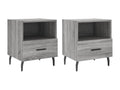 Bohometop 2-piece bedside tables, grey, 40x35x47.5 cm, 09902OKCP