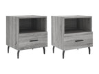 Bohometop 2-piece bedside tables, grey, 40x35x47.5 cm, 09902OKCP