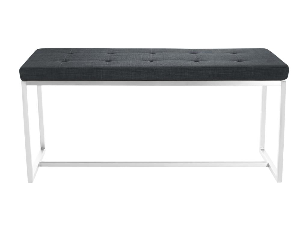 Bench - Fabric / Stainless steel - Dark grey - Bohometop 94499EWKD