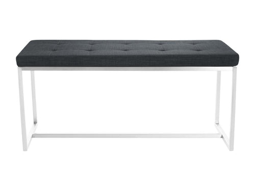 Bench - Fabric / Stainless steel - Dark grey - Bohometop 94499EWKD