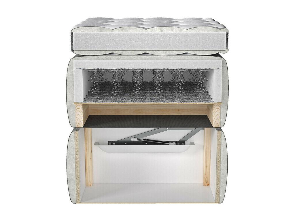 Continental bed Bohometop 156 Double Continental Gray 140x200 Tapestry 148x210cm 59527IBIK