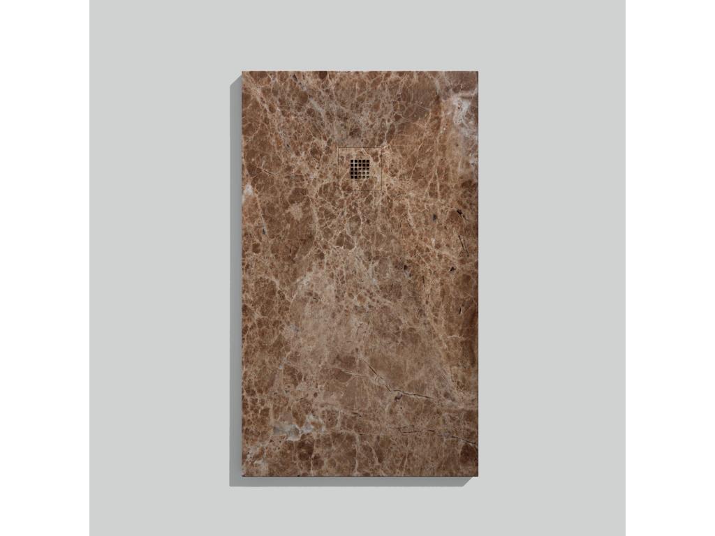 Homelumiere light brown shower tray with smooth finish, Homelumiere 3D color grid - 80x70 cm