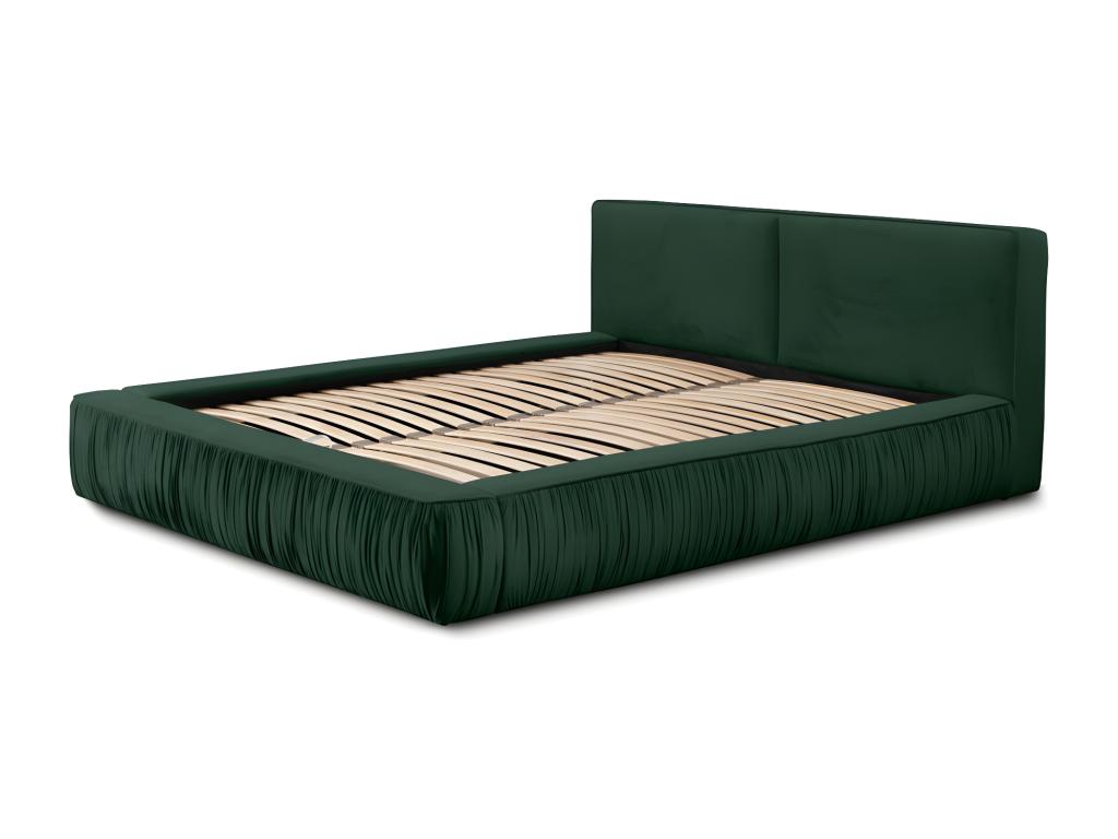 140x200 storage bed in green - Homelumiere Collection