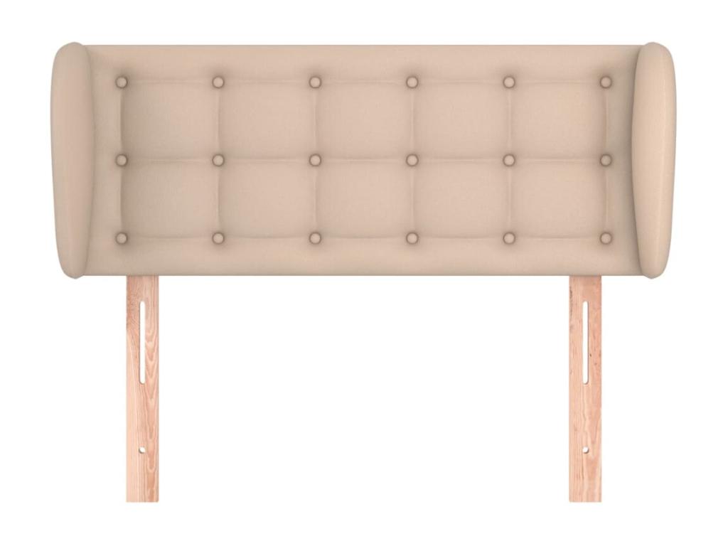 Headboard with wings, Cappuccino color, 103x23x78/88 cm, faux leather
