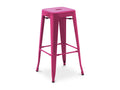 Bohometop 76cm Reinforced Polished Steel Industrial High Stool --Color Bohometop 51125UXNI