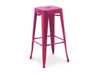 Bohometop 76cm Reinforced Polished Steel Industrial High Stool --Color Bohometop 51125UXNI