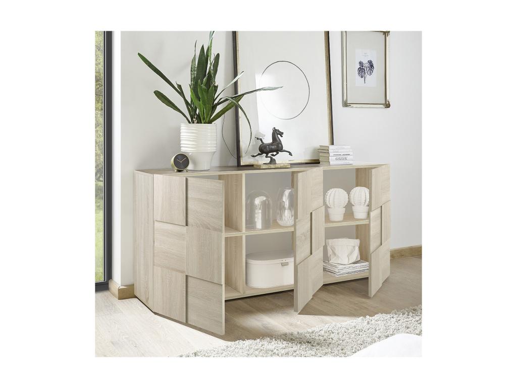 Bohometop 3-Door Checkerboard Buffet - W181 cm 88865PEYZ