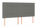 4-piece headboard set, dark grey, 100x5x78/88 cm, fabric, 34634XMSR