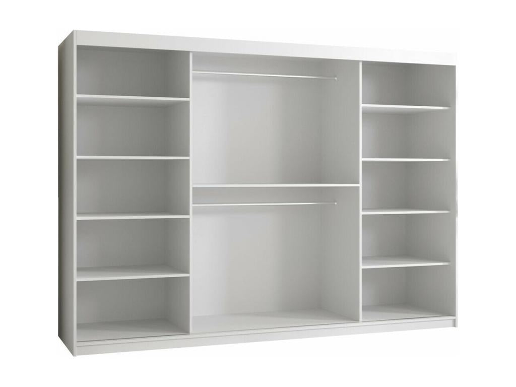 Bohometop 103 White Wardrobe 200x250x62cm Sliding Wardrobe Doors 45429IBYD