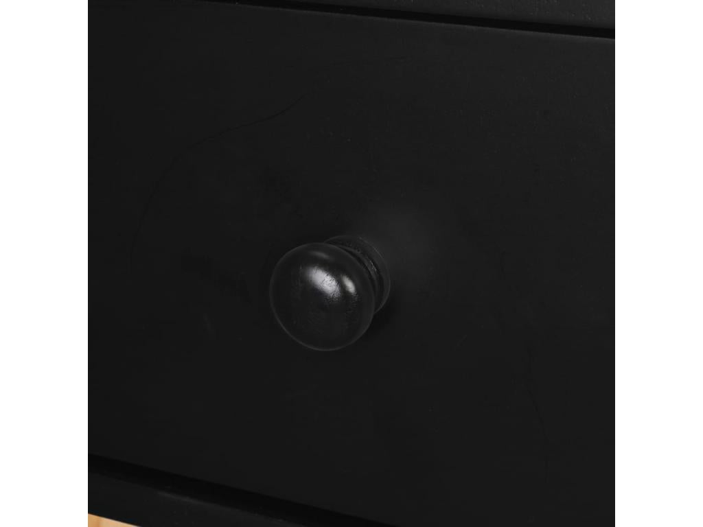 Set of 2 black wood-effect tables, 40x30x61 cm, 1402025, 93638HNBP