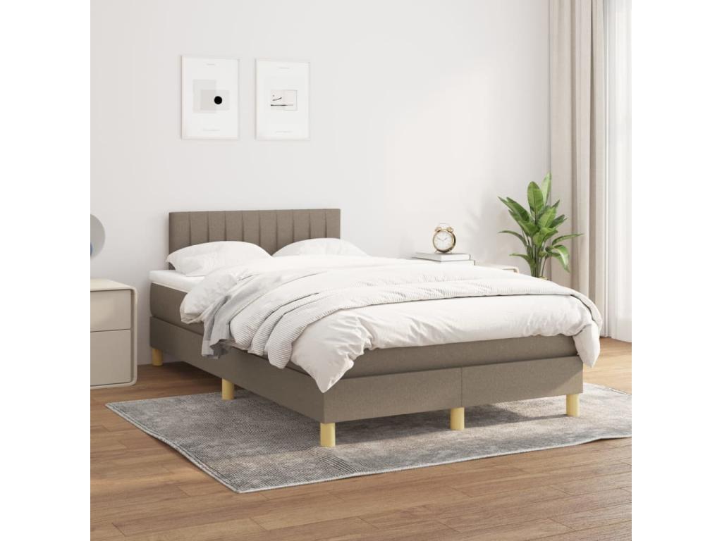 Bohometop 120x200 cm Upholstered Bed Base with Mattress, Fabric 36558NWVQ