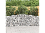Arched gabion baskets, 10 pcs, 400x30x80-100, galvanized iron, 01636MBXY