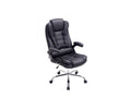 Office chair - Faux leather / Chrome metal - Black - Bohometop 54165ZDBS