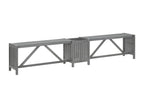 Garden corner bench and planter 117 cm Bohometop wood gray 13484KPSV