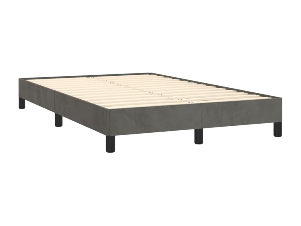 Bohometop bed base and dark grey velvet mattress 120x190cm 86097SZTR