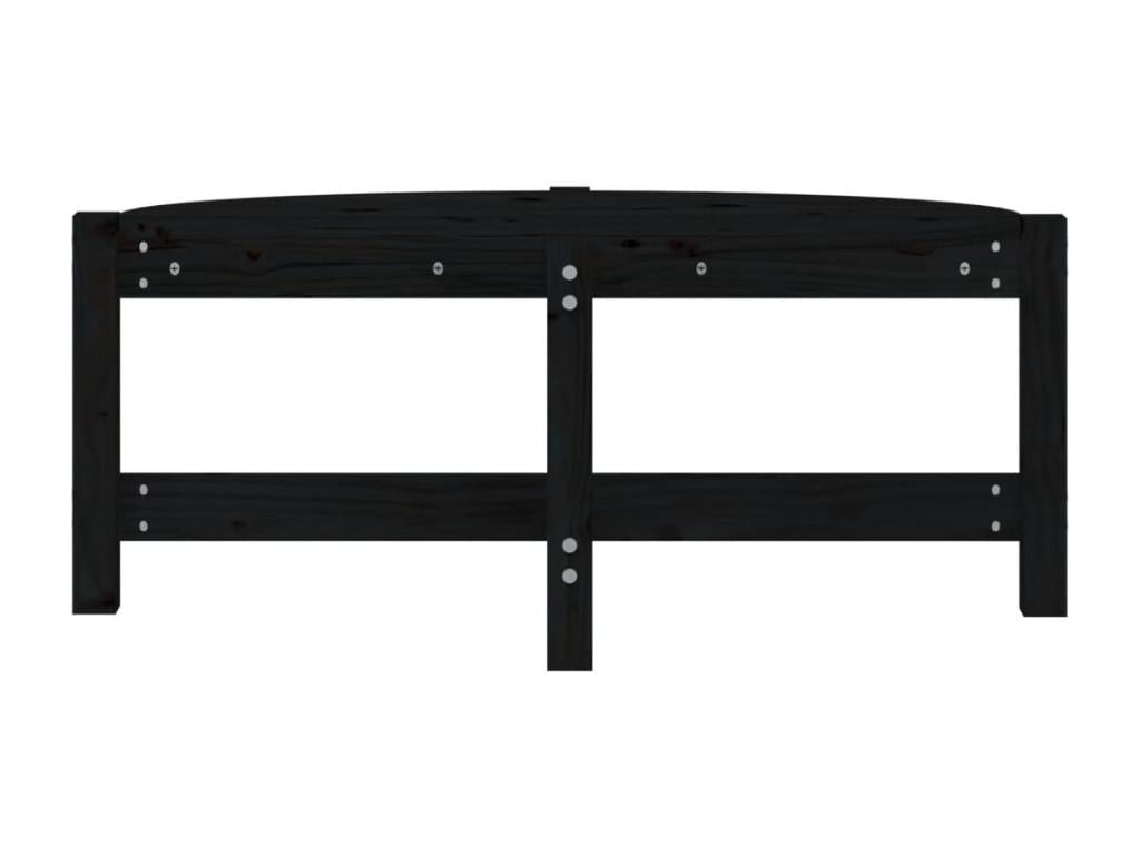 Coffee table, black, 87x48x35 cm, solid pine wood, 46376WVNF