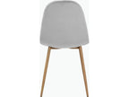 Bohometop - Set of 4 dining chairs in grey velvet with oak legs 05011BUVE