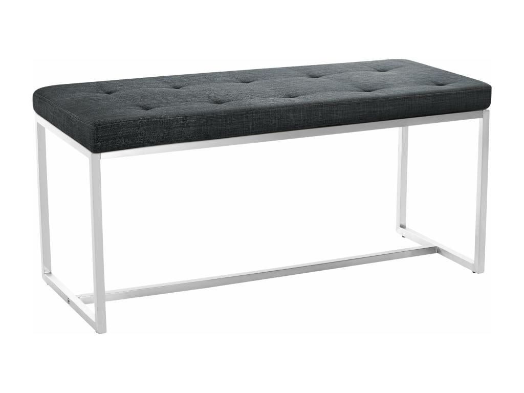 Bench - Fabric / Stainless steel - Dark grey - Bohometop 94499EWKD