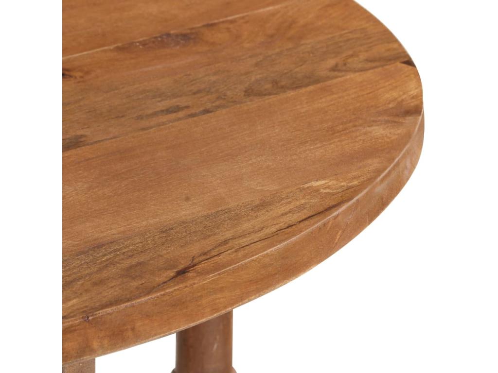 Round Dining Table 110x76 cm Solid Mango Wood 43249HIMN