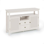 52.8 Rattan Sideboard, Boho Farmhouse Storage Cabinet with Adjustable Shelves, Accent Buffet Cabinet for Kitchen