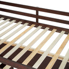 Full Size Loft Bed with 7 Drawers 2 Shelves and Desk