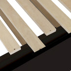 Black Pine Wood Twin Size Daybed with Trundle and Slat Kit - Elegant Design