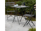 Set of 2 grey steel folding chairs 11407OCQY