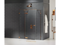 Bohometop COPPER BRUSHED left-hand pivot shower enclosure 90x120, brushed copper color, front access 29611KTUW