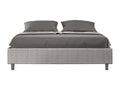 Bed with upholstered slatted base 160x190 Bohometop fabric 1 white Bohometop 89546PTHG