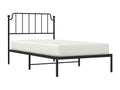 Metal bed frame without mattress, with black headboard, 100x190cm, 18991BIYT