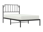 Metal bed frame without mattress, with black headboard, 100x190cm, 18991BIYT