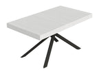 Niket extendable table 80x160/244 cm, white ash wood, anthracite legs, 29494MDZC