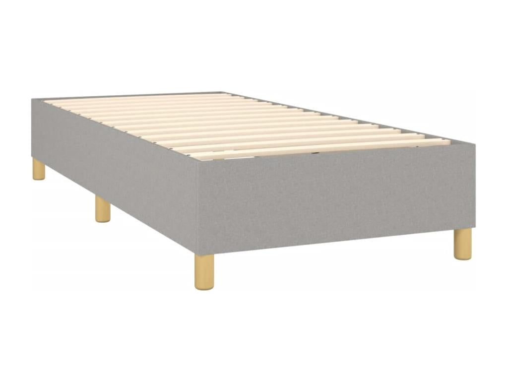 Bohometop bed base with mattress, light grey, 80x200 cm, fabric, 89746HXAW
