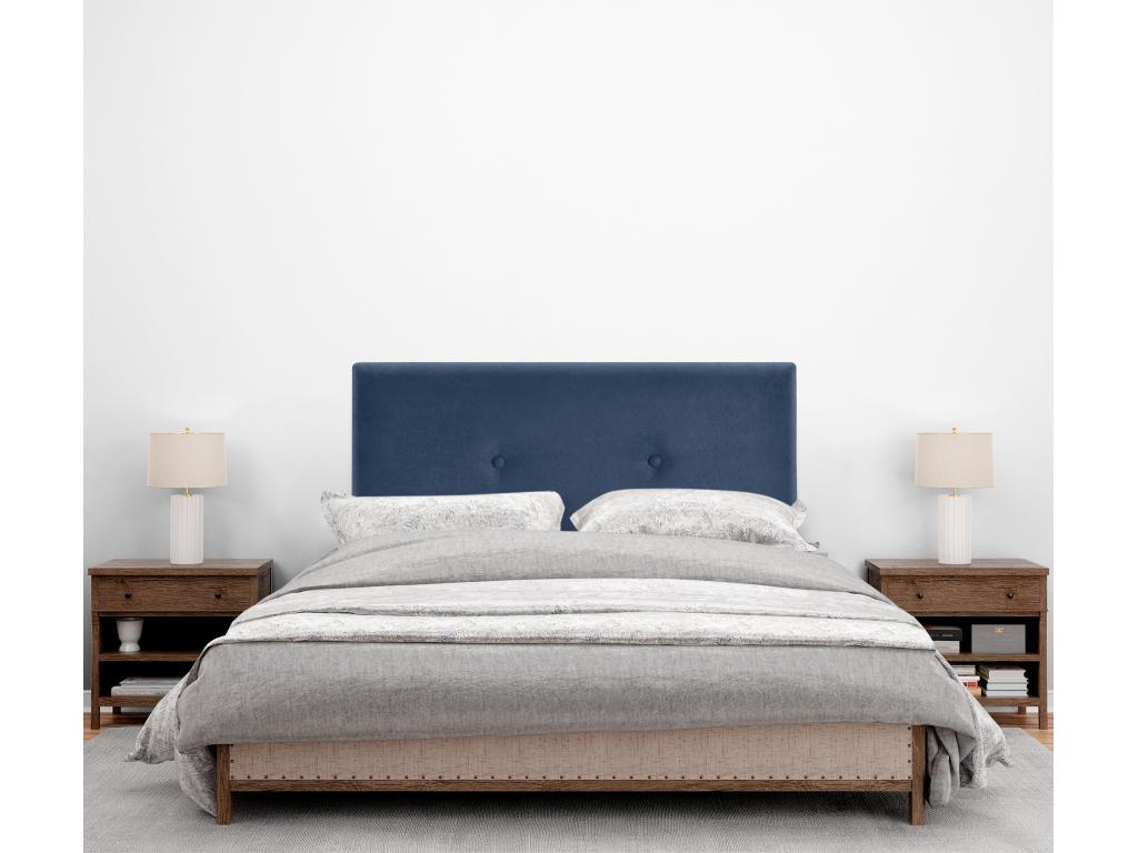 Bohometop Smooth Fabric Headboard with Buttons 110x50cm Beds 105 - Blue 56484ABYX