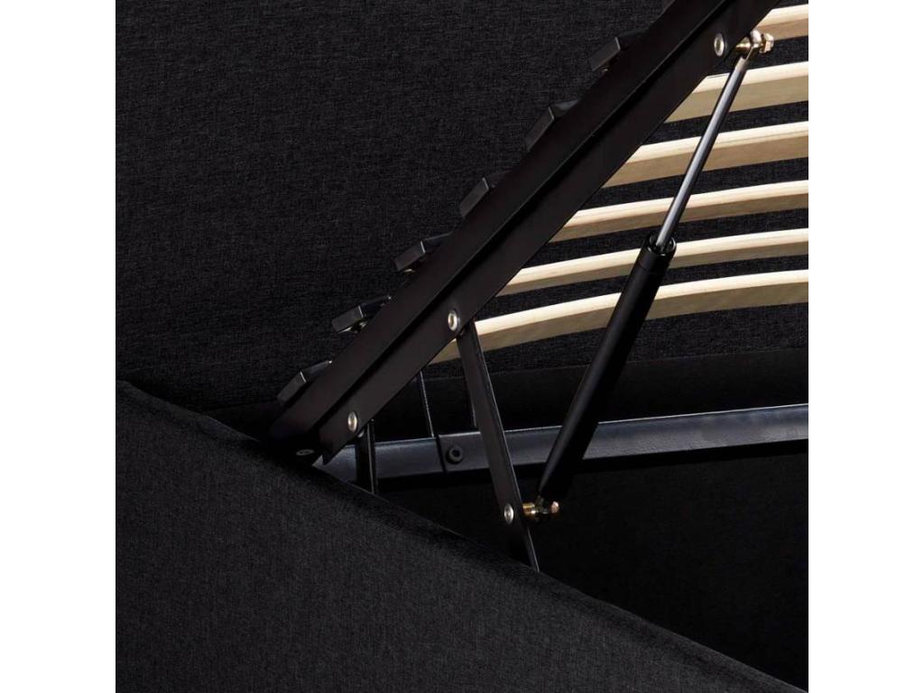 Bohometop 160x190 double bed with slatted base and Bohometop storage chest 72808UJKO