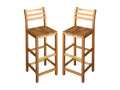 Set of 2 Bohometop solid wood bar stools 46608JZTJ