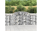 3-piece arched gabion baskets, 300x50x100/120 cm, galvanized iron, 17274ROSS