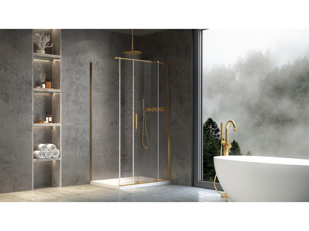 Bohometop Shower Cabin 110x80 Brush Gold 20882YBEP