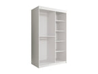 Bohometop 247 Wardrobe, Matte White - Black Marble, 200x120x62cm, Sliding Wardrobe Doors, 17329YBKE