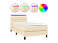 Bohometop bed base with LED mattress, Cream 90x200 Fabric 28229ZKQB