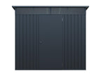 Metal garden shed in anthracite grey galvanized steel, 4.6 m² - Bohometop 76878UUND