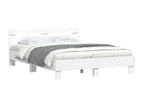 Bed frame with white headboard, 140x190 cm, engineered wood, 50600WJDA