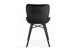 Set of 2 black velvet chairs 57692MRQM