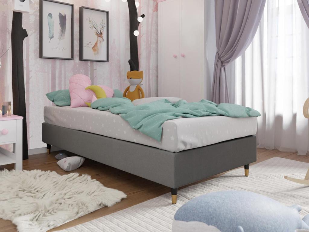 Continental bed Bohometop 108 Continental Single Gray 120x200 Tapestry 120x200x47cm 29850OPLG