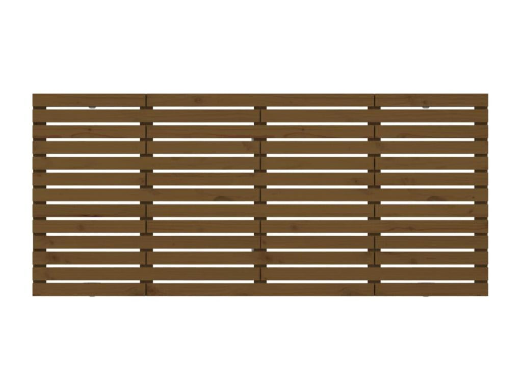 Wall-mounted headboard, honey brown, 166x3x91.5 cm, solid pine wood, 78393EHZT
