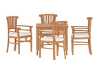 5-piece garden dining set, solid teak wood